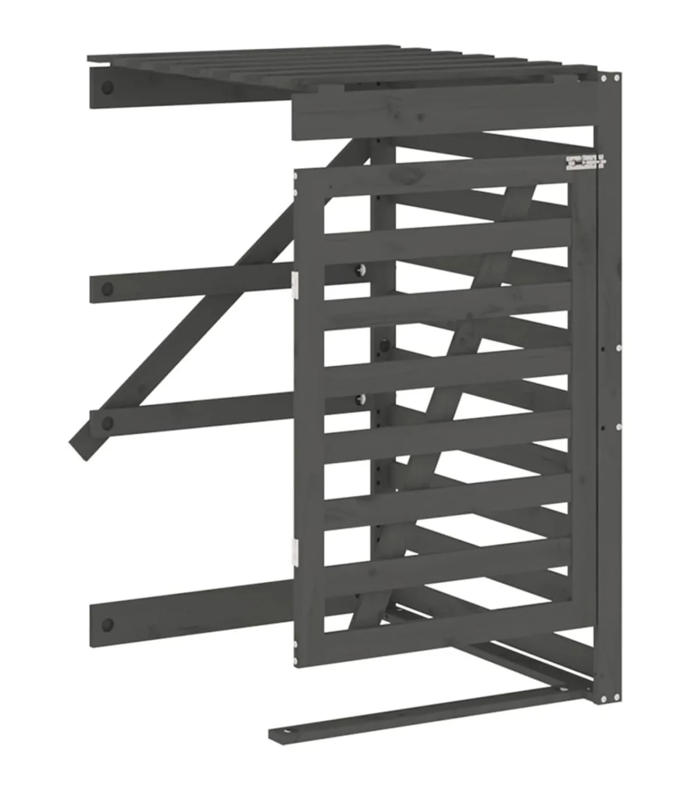 Sale Containerberging verlengstuk massief grenenhout grijs Manden En Bakken