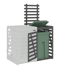 Sale Containerberging verlengstuk massief grenenhout grijs Manden En Bakken