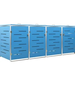 Sale Containerberging vierdubbel 276,5x77,5x112,5 cm roestvrij staal Manden En Bakken