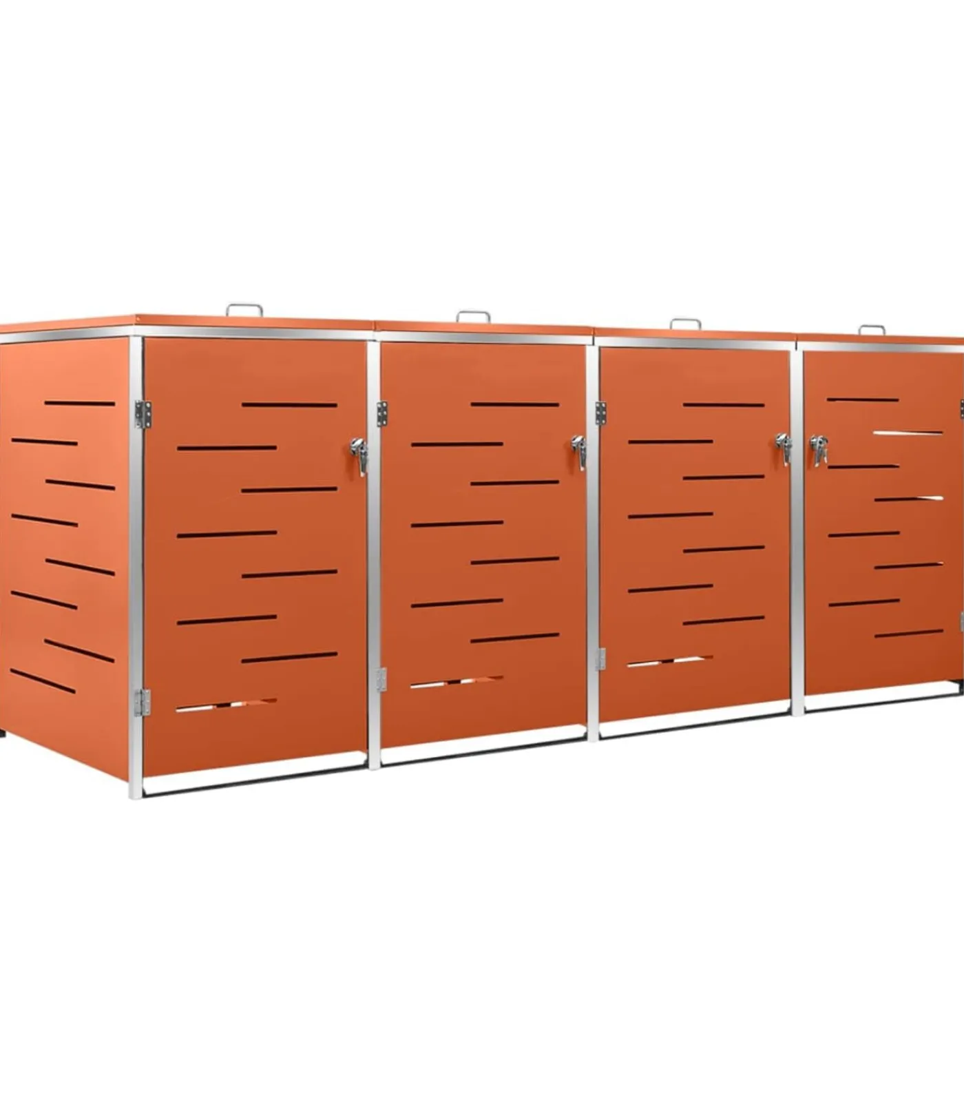 New Containerberging vierdubbel 276,5x77,5x112,5 cm roestvrij staal Manden En Bakken