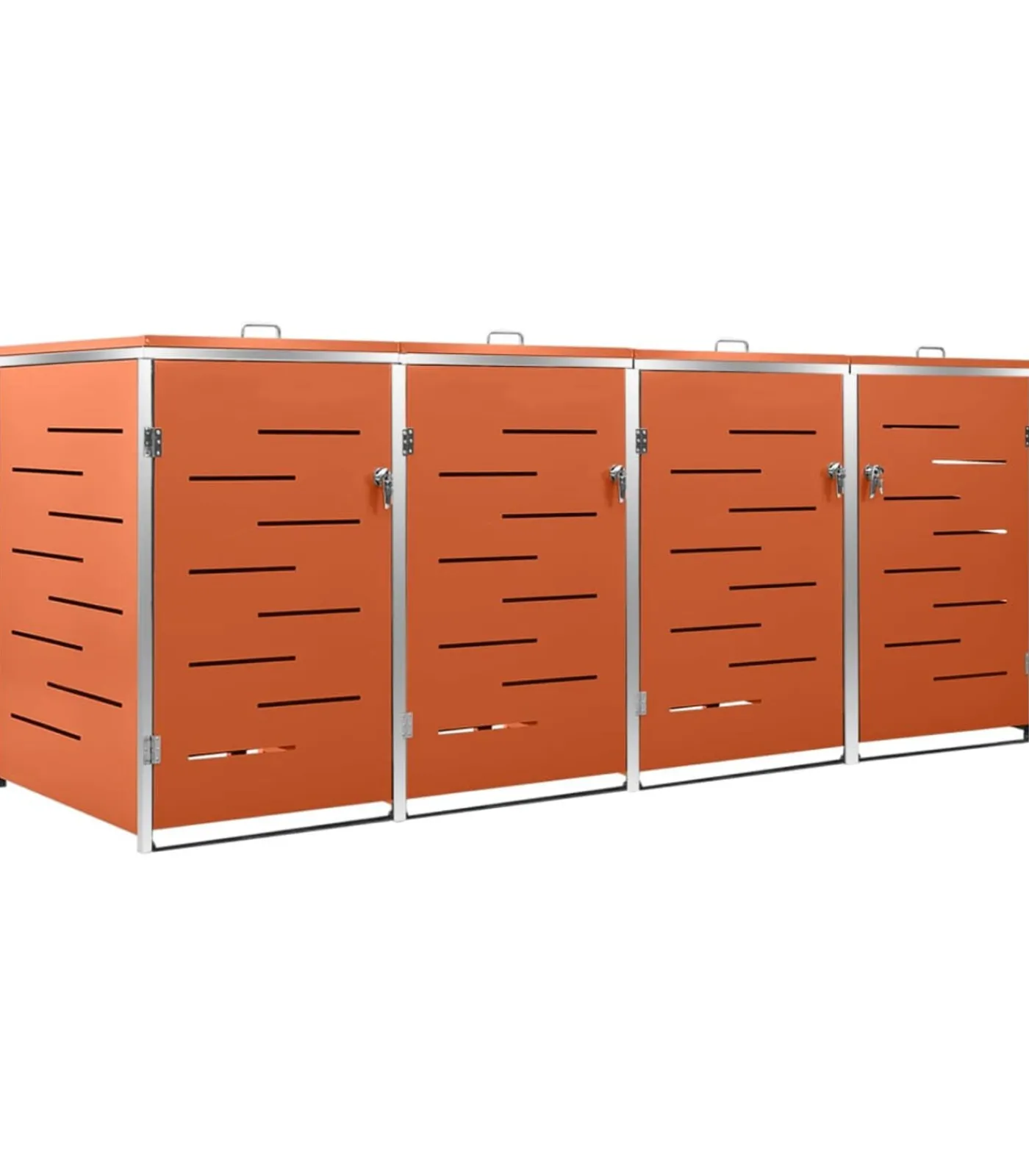 New Containerberging vierdubbel 276,5x77,5x112,5 cm roestvrij staal Manden En Bakken