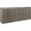 Sale Containerberging viervoudig 274x80x117 cm poly rattan grijs Manden En Bakken