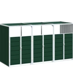 Best Containerberging voor 3 containers 216x81x115 cm staal groen Manden En Bakken