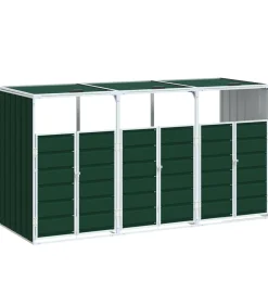 Best Containerberging voor 3 containers 216x81x115 cm staal groen Manden En Bakken