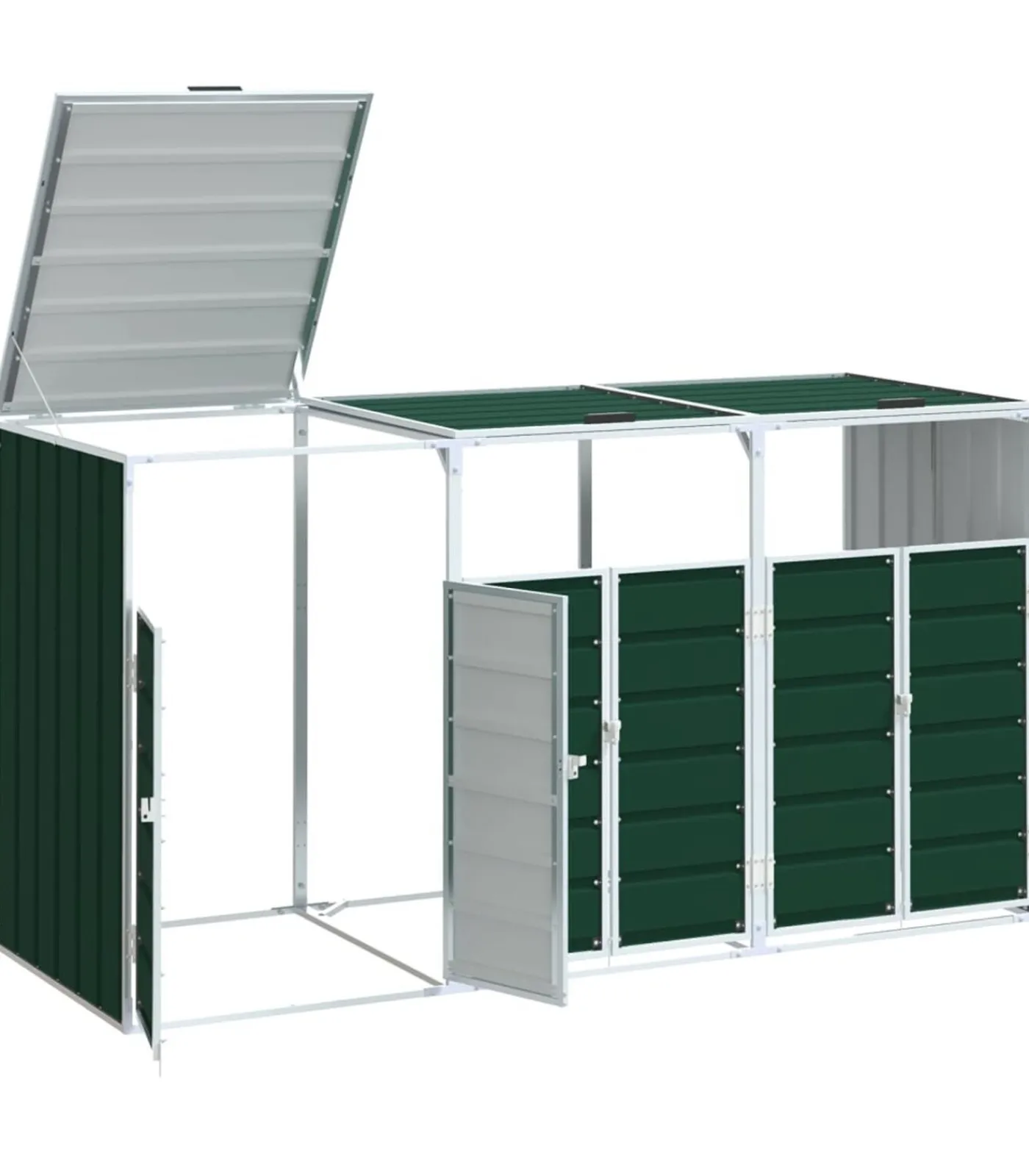 Best Containerberging voor 3 containers 216x81x115 cm staal groen Manden En Bakken