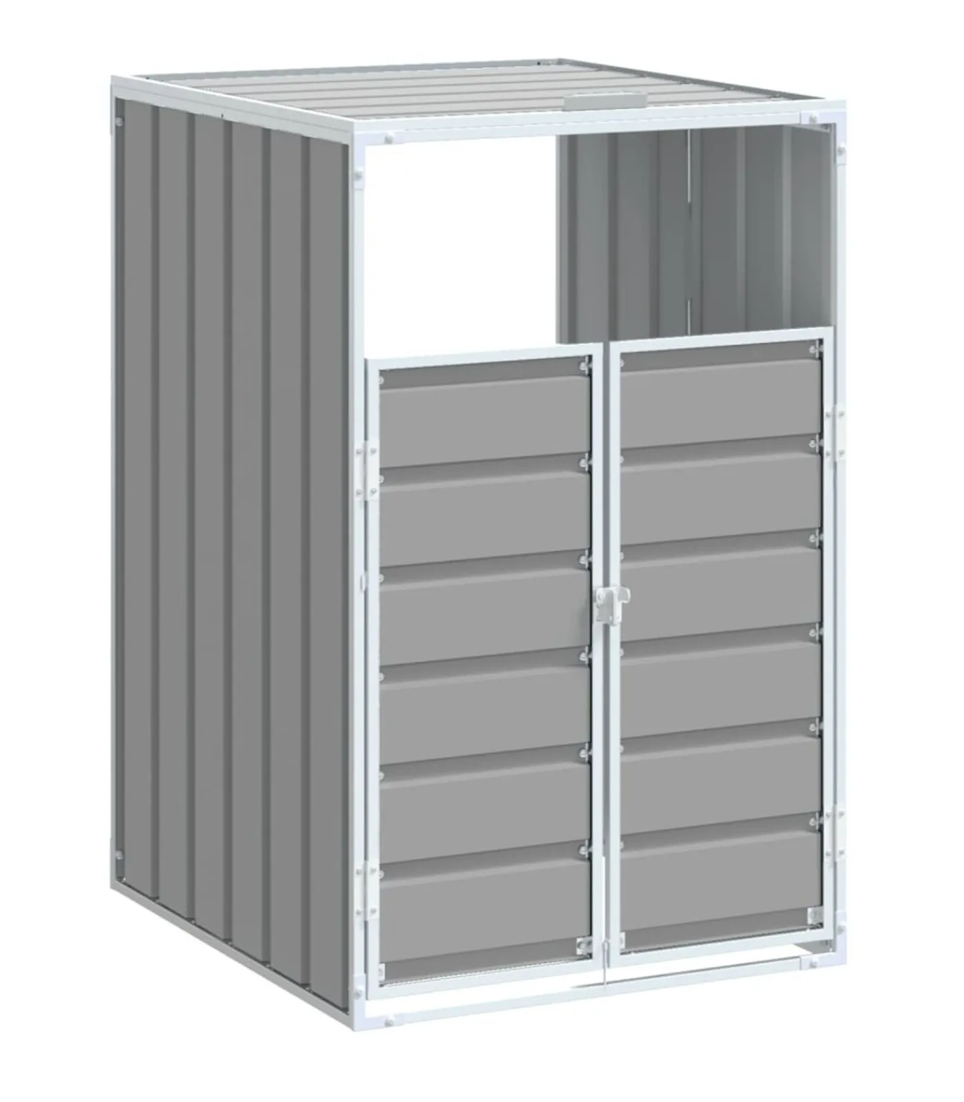 New Containerberging voor 1 container 72x81x115 cm staal grijs Manden En Bakken