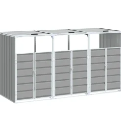Best Containerberging voor 3 containers 216x81x115 cm staal grijs Manden En Bakken