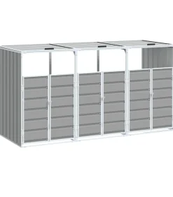 Best Containerberging voor 3 containers 216x81x115 cm staal grijs Manden En Bakken