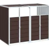 Sale Containerberging voor 2 containers 144x81x113 cm staal bruin Manden En Bakken