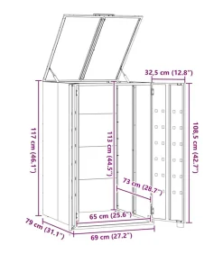 Online Containerberging voor 1 container 69x79x117 cm staal grijs Manden En Bakken