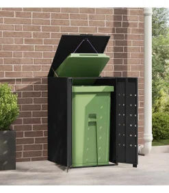 Containerberging voor 1 container 69x79x117 cm staal zwart Manden En Bakken