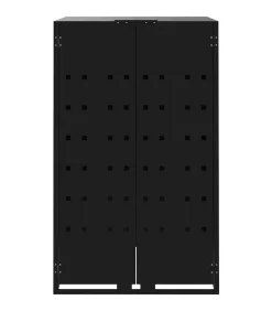 Containerberging voor 1 container 69x79x117 cm staal zwart Manden En Bakken