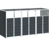 Discount Containerberging voor 3 containers 216x81x115cm staal antraciet Manden En Bakken