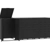 Best Containerberging voor 4 containers 276x79x117 cm staal zwart Manden En Bakken