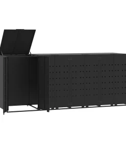 Best Containerberging voor 4 containers 276x79x117 cm staal zwart Manden En Bakken