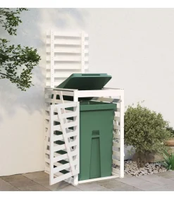 Best Containerberging 84x90x128,5 cm massief grenenhout wit Manden En Bakken