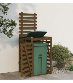 Containerberging 84x90x128,5 cm massief grenenhout honingbruin Manden En Bakken