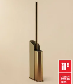 Flat Matte Gold Toiletborstelhouder Toiletaccessoires