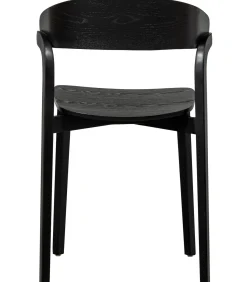 Discount Cras Eetkamerstoelen - Essenhout - Zwart - Set van 6 Stoelen