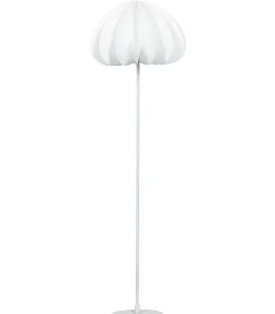 Outlet Dalia vloerlamp - Papier - Wit - 150xØ50 cm Vloerlampen