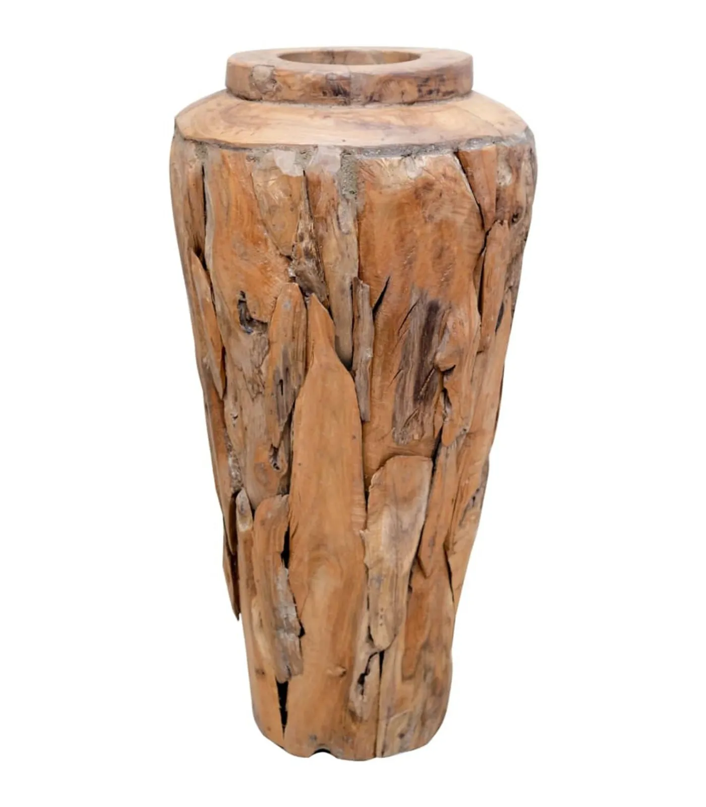 Best Decoratievaas 40x60 cm massief teakhout Vazen