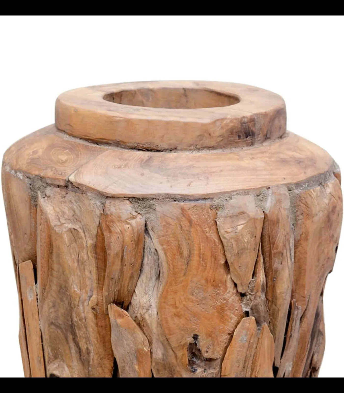 Best Decoratievaas 40x60 cm massief teakhout Vazen