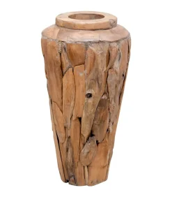 Best Decoratievaas 40x60 cm massief teakhout Vazen