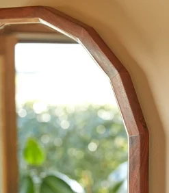 Discount Decoratieve spiegel in massief palissanderhout 120x56 cm Jade Spiegels