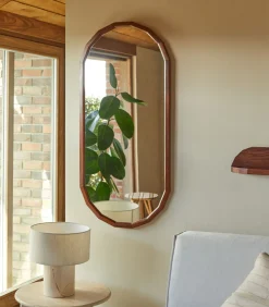 Discount Decoratieve spiegel in massief palissanderhout 120x56 cm Jade Spiegels