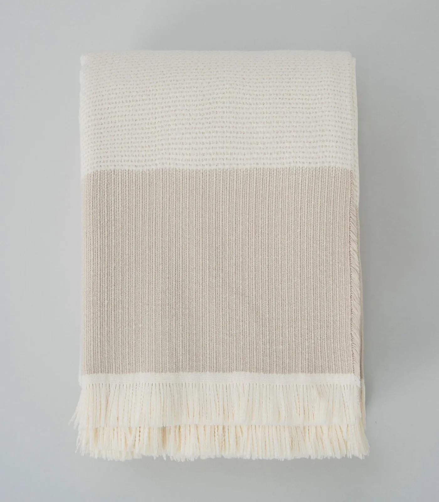 Online Deken 2 personen Corda 200x220 cm Crème Bedspreien