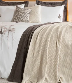 Clearance Deken 2 personen Sencillo 200x220 cm Beige Bedspreien