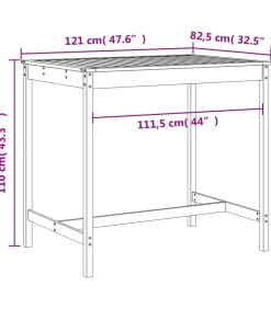 Sale 5-delige Barset massief grenenhout wit Tuinmeubelen