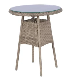 New 3-delige Bistroset met kussens poly rattan bruin Tuinmeubelen