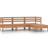Best 4-delige Loungeset massief grenenhout honingbruin Tuinmeubelen