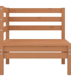 Hot 8-delige Loungeset massief grenenhout honingbruin Tuinmeubelen