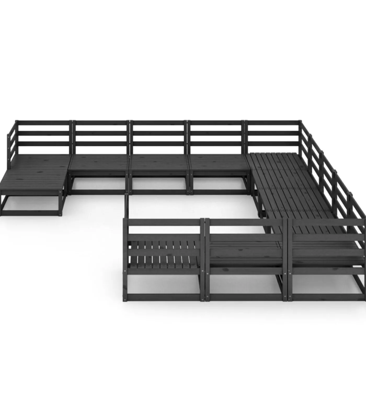 New 12-delige Loungeset massief grenenhout Tuinmeubelen