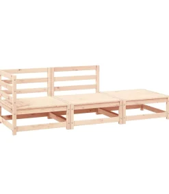 Best 3-delige Loungeset massief grenenhout Tuinmeubelen