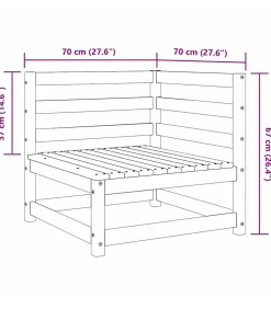 Best 3-delige Loungeset massief grenenhout Tuinmeubelen