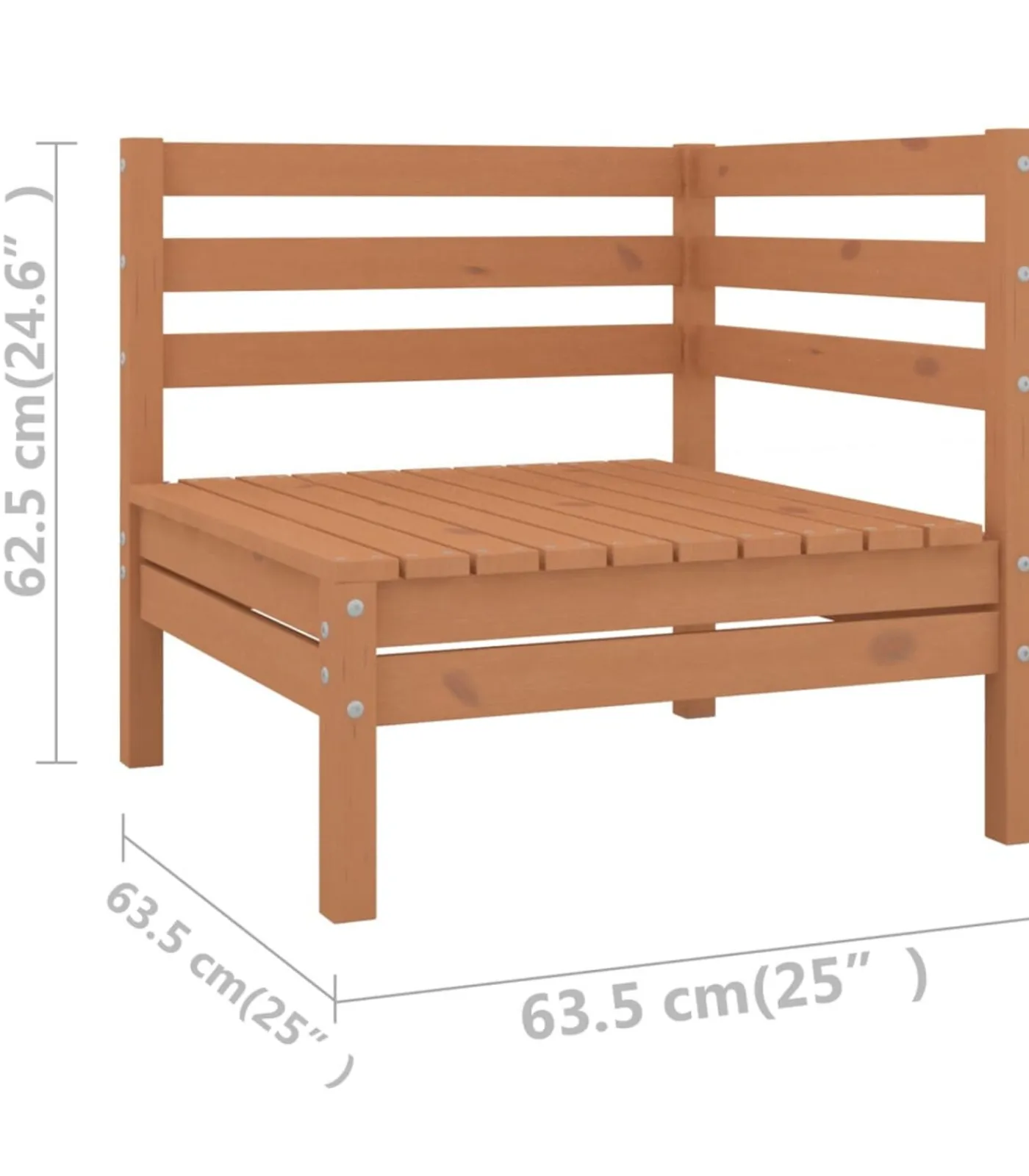 Best 12-delige Loungeset massief grenenhout honingbruin Tuinmeubelen