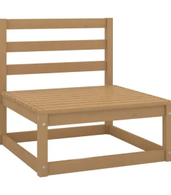 Outlet 8-delige Loungeset massief grenenhout honingbruin Tuinmeubelen