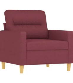 Clearance 3-delige Loungeset met kussens stof wijnrood Zetels