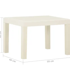 New 3-delige Loungeset met kussens kunststof wit Tuinmeubelen
