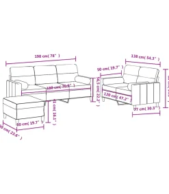 New 3-delige Loungeset met kussens stof wijnrood Zetels