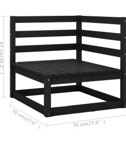 New 3-delige Loungeset met kussens massief grenenhout Tuinmeubelen