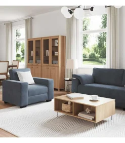 Clearance 3-delige Loungeset met kussens fluweel donkergrijs Zetels