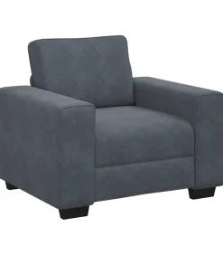 Clearance 3-delige Loungeset met kussens fluweel donkergrijs Zetels