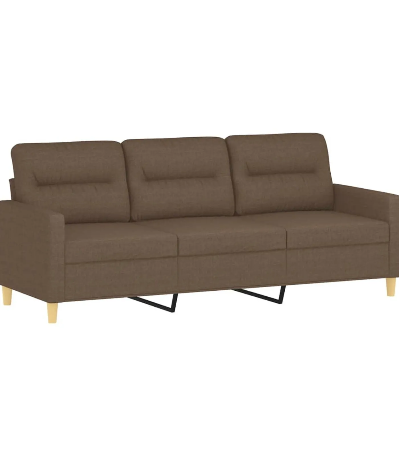 Sale 3-delige Loungeset met kussens stof bruin Zetels