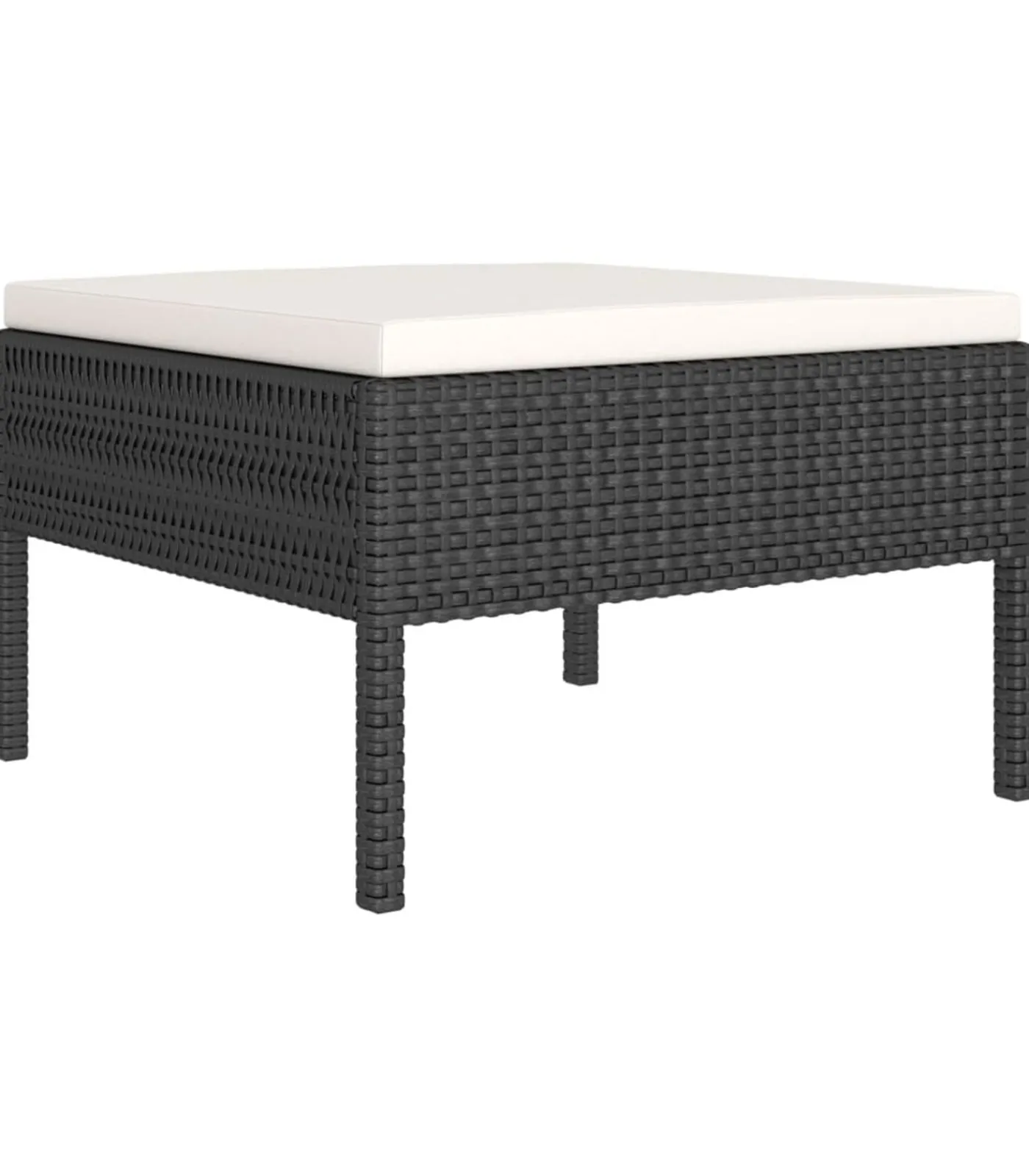 Hot 5-delige Loungeset met kussens poly rattan zwart Tuinmeubelen