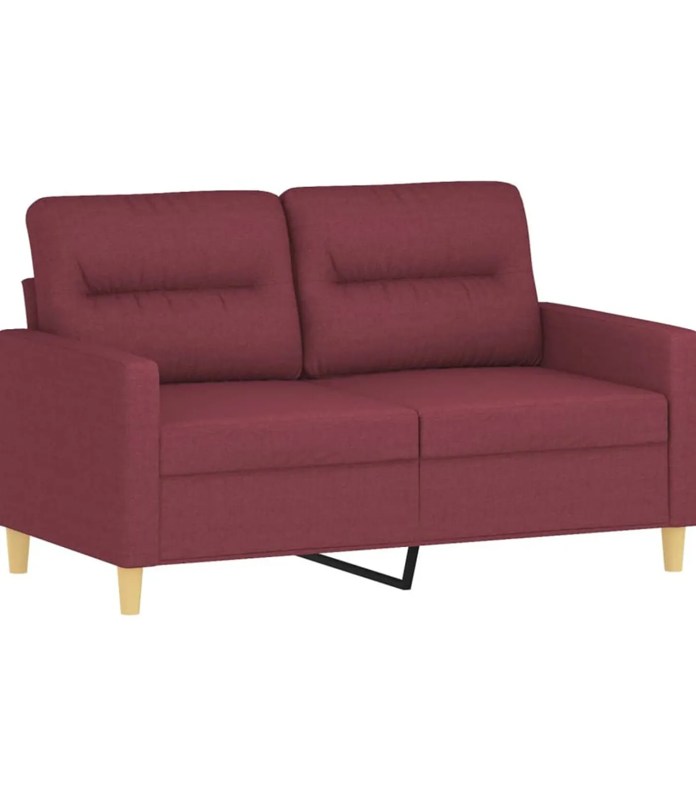 Discount 2-delige Loungeset met kussens stof wijnrood Zetels