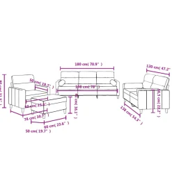 Clearance 4-delige Loungeset met kussens stof wijnrood Zetels